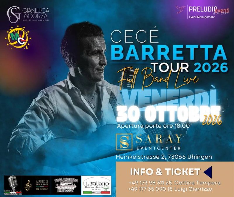 Cecè Barretta Tour 2026