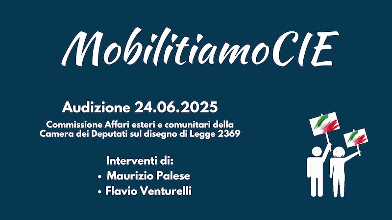 Audizione Camera dei Deputati MobilitiamoCIE